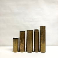 Vintage brass cylinder vase
