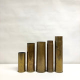 Vintage brass cylinder vase