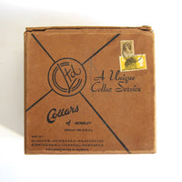 Vintage brown card storage boxes
