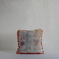 Vintage embroidered floral cushion