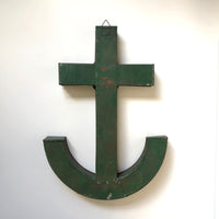 Wall hung green tin anchor