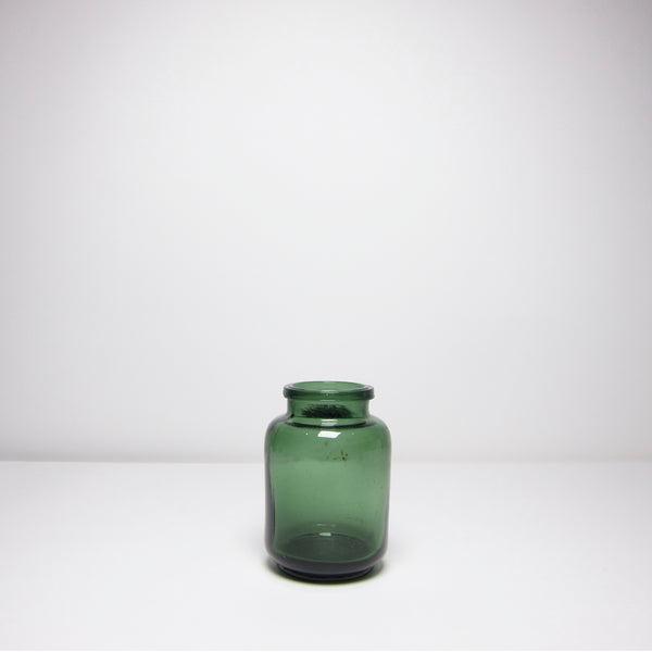 Vintage green glass vase