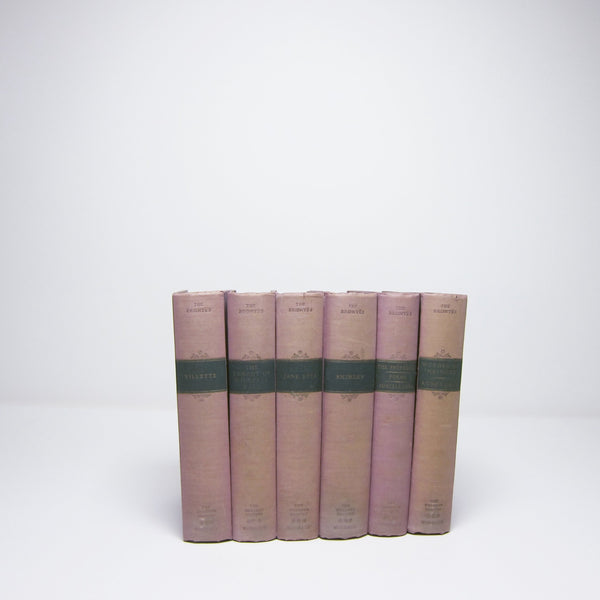 Set of 6 vintage mauve cloth books