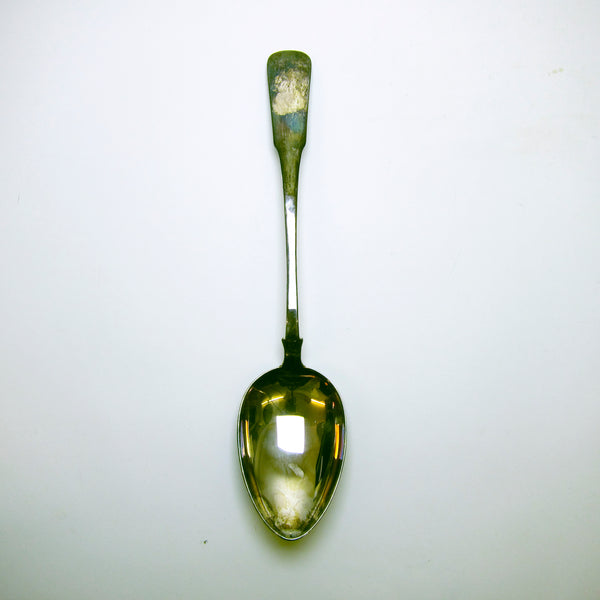 Large silver spoon