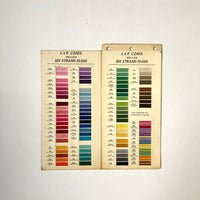 Vintage thread colour card