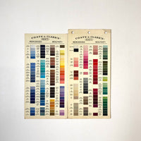 Vintage thread colour card