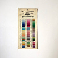 Vintage thread colour card
