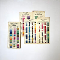 Vintage thread colour card