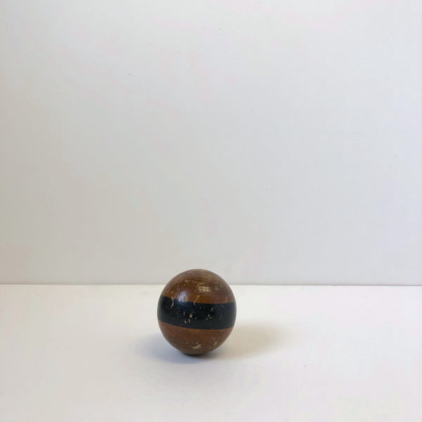 Vintage wood ball with black band