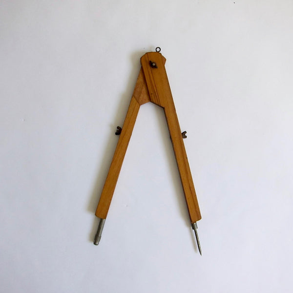 Vintage wood compass