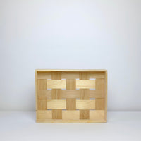 Weaved wood tray