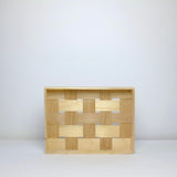 Weaved wood tray