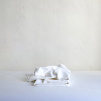 White cotton border tablecloth