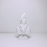 White resin cockatoo bust