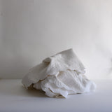 White cotton damask blanket