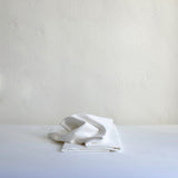 White cotton textured tablecloth