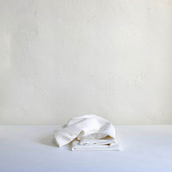 White denium cotton tablecloth
