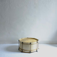 Vintage white vellum drum