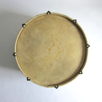 Vintage white vellum drum