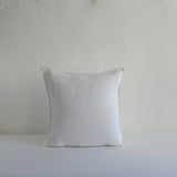 White textured linen cushion