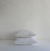 White textured linen cushion