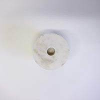 White marble candle holder