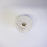 White marble candle holder