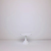 White milk glass cake stand