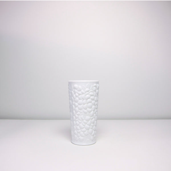 Texture milk glass vase