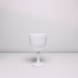 White milk glass goblet