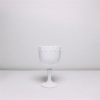 White milk glass goblet