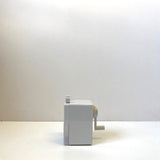 White plastic pencil sharpener
