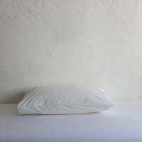 White cotton mix housewife pillow case