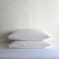 White cotton mix housewife pillow case