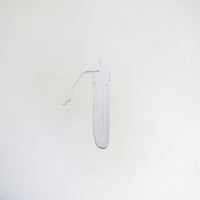 White long porcelain feather