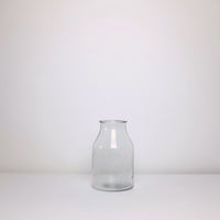 Wide neck glass vase