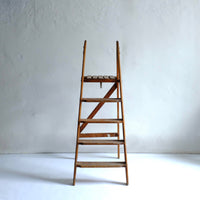 Vintage wood ladder with ledge
