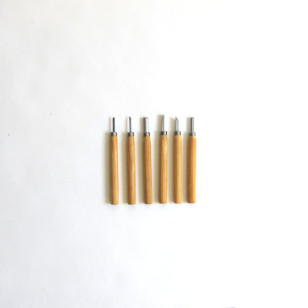 Wood handled carving tools
