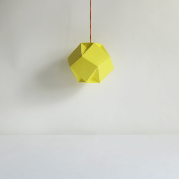 Yellow origami decoration