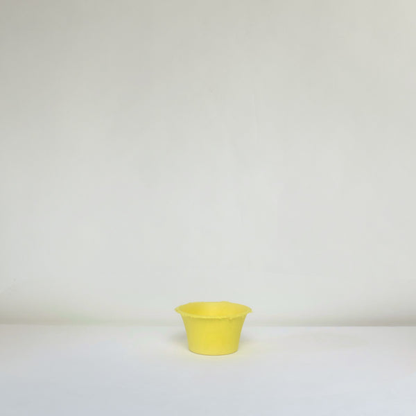 Yellow cardboard bowl