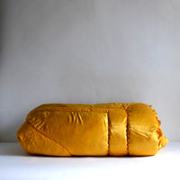 Yellow vintage satin eiderdown
