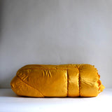 Yellow vintage satin eiderdown