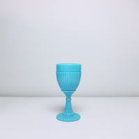 Blue milk glass goblet