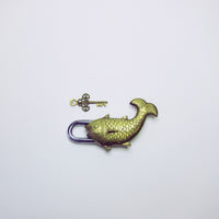Brass fish padlock