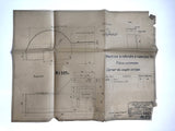 Three vintage French technical drawings