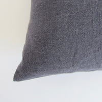 Charcoal linen cushion