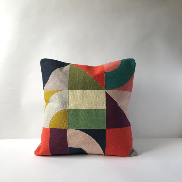 Coloured graphic cushion