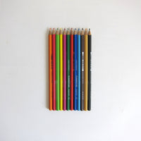 12 coloured pencils