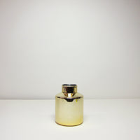 Short gold glass vase