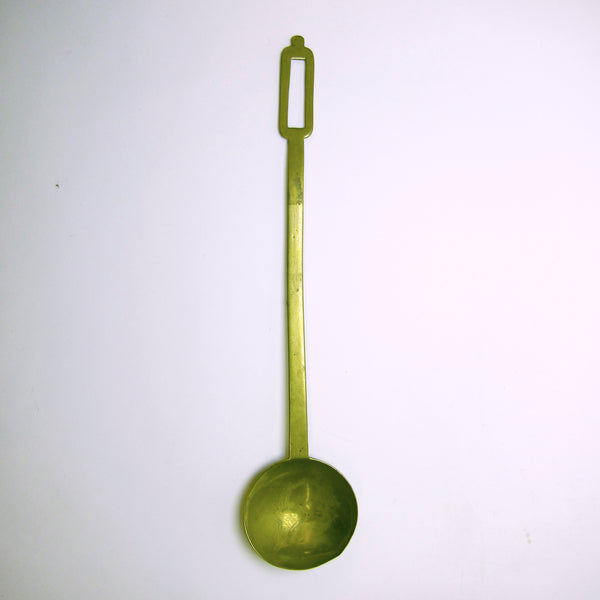 Vintage round brass ladle